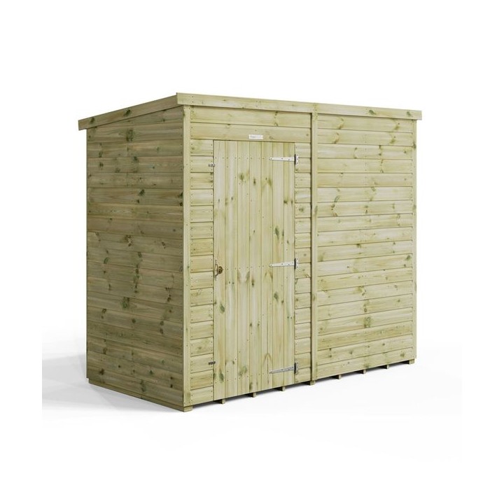 8x4 Premium Powersheds Pent No Windows