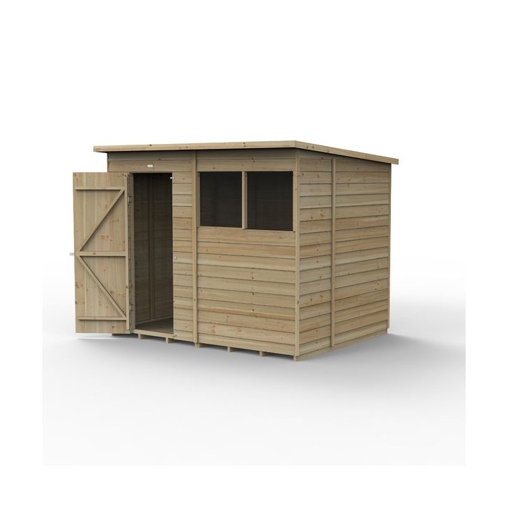 4LIFE Pent Shed 8 x 6 - Single Door - 2 Windows