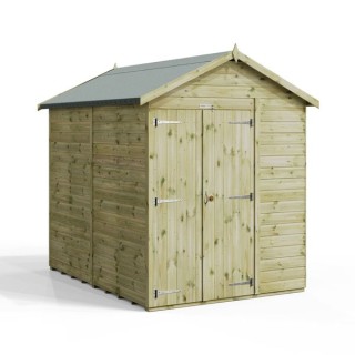8x6 Premium Powersheds Apex No Windows Double Doors