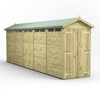 20x4 Premium Powersheds Security Apex Double Doors