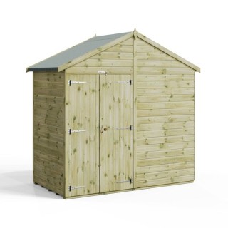 4x8 Premium Powersheds Apex No Windows Double Doors