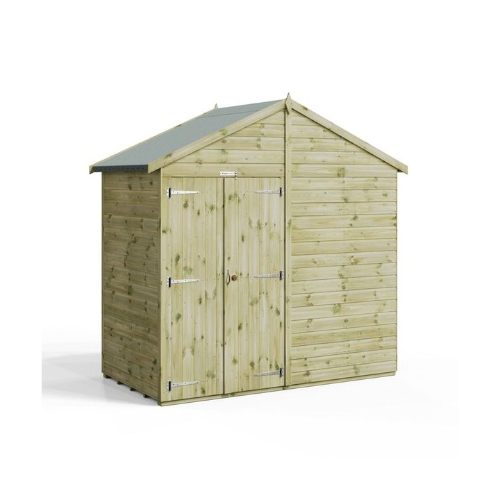 4x8 Premium Powersheds Apex No Windows Double Doors