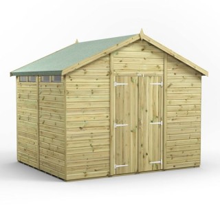 8x10 Premium Powersheds Security Apex Double Doors