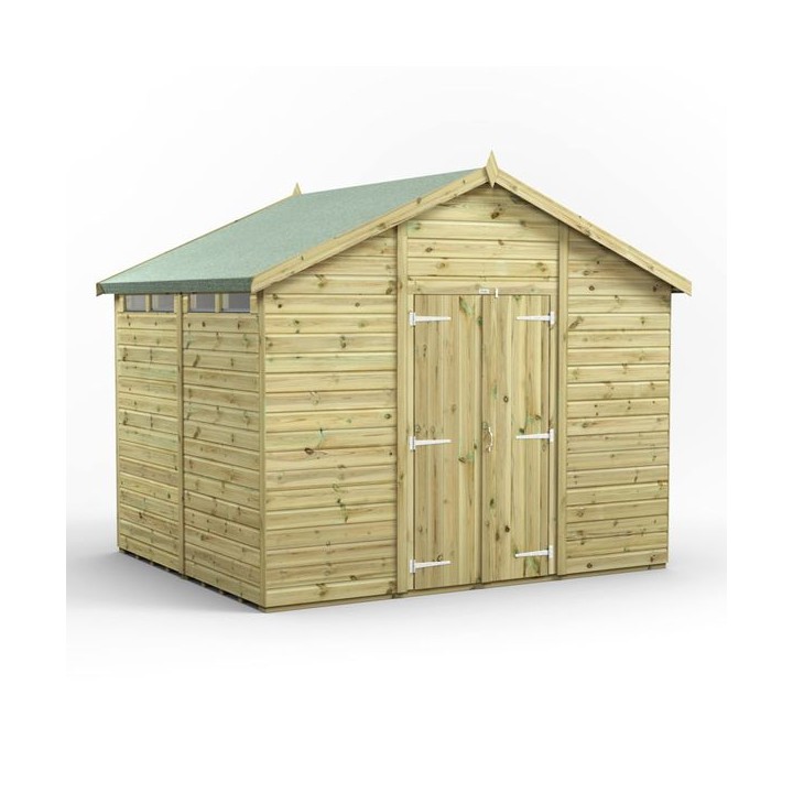 8x10 Premium Powersheds Security Apex Double Doors