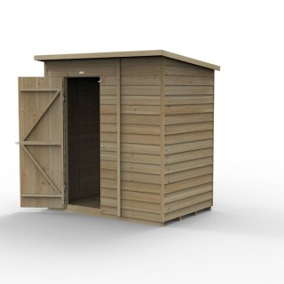 4LIFE Pent Shed 6 x 4 - Single Door - No Windows Installation