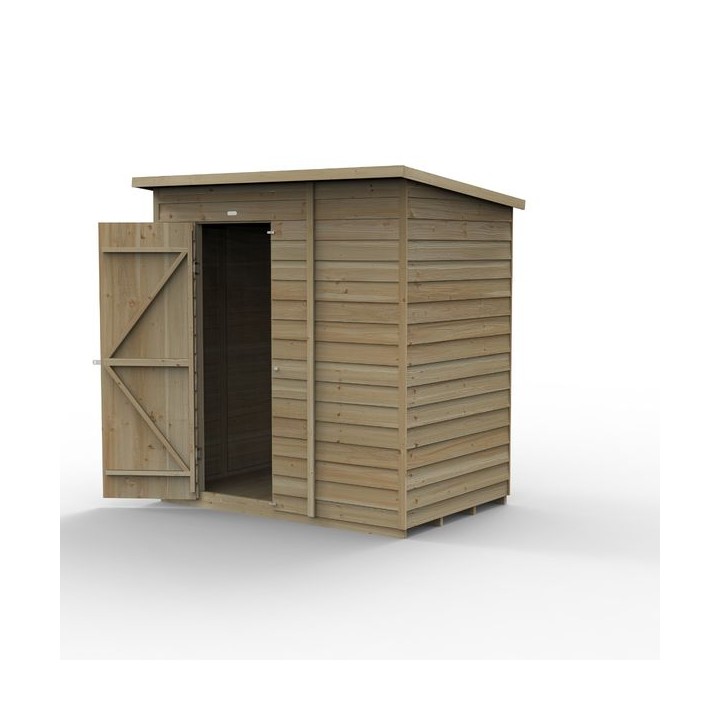 4LIFE Pent Shed 6 x 4 - Single Door - No Windows Installation