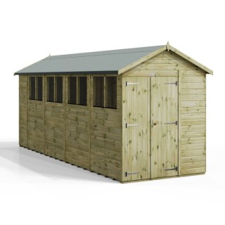 18x6 Premium Powersheds Apex Double Doors