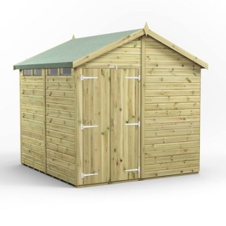 8x8 Premium Powersheds Security Apex Double Doors