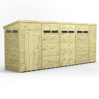 18x4 Premium Powersheds Security Pent