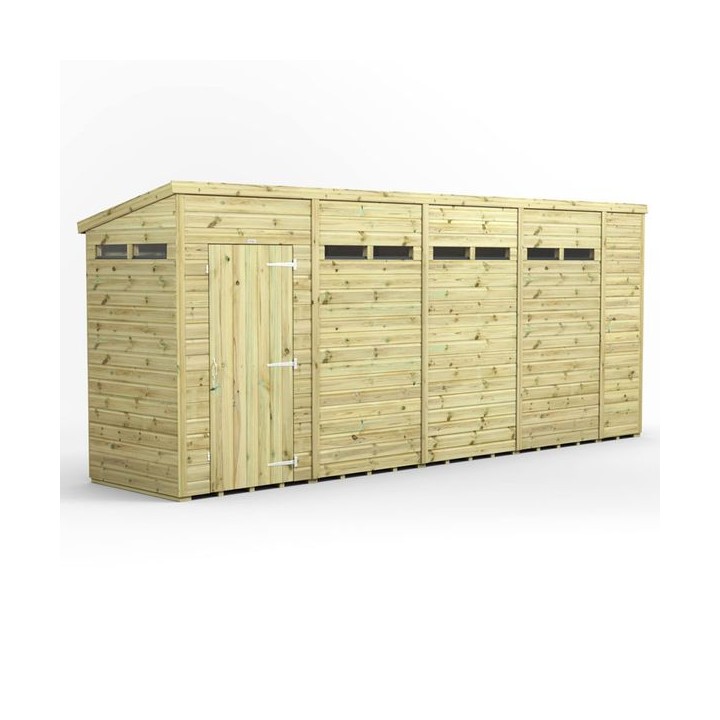 18x4 Premium Powersheds Security Pent