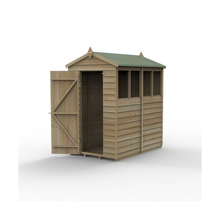 4LIFE Apex Shed 4 x 6 - Single Door - 4 Windows