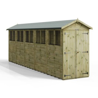 20x4 Premium Powersheds Apex Double Doors