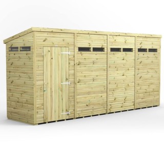 16x4 Premium Powersheds Security Pent