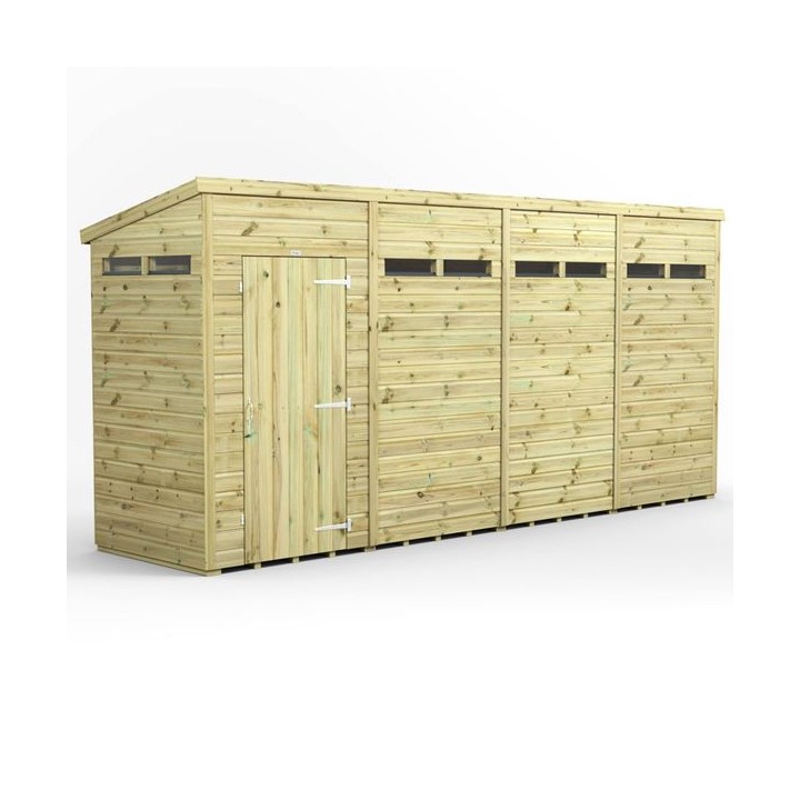 16x4 Premium Powersheds Security Pent