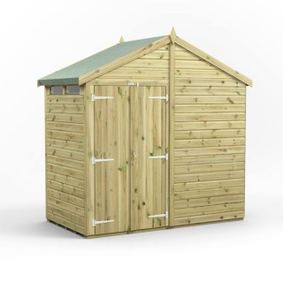 4x8 Premium Powersheds Security Apex Double Doors