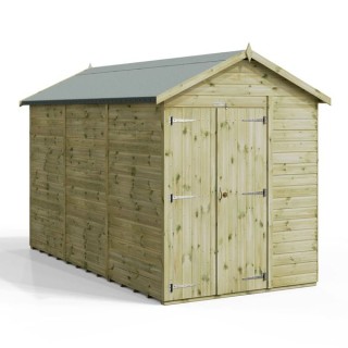 12x6 Premium Powersheds Apex No Windows Double Doors