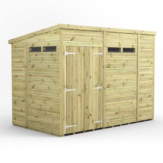 10x6 Premium Powersheds Security Pent Double Doors