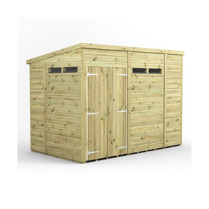 10x6 Premium Powersheds Security Pent Double Doors
