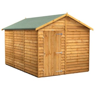 12 x 8 Power Overlap Apex Windowless Shed