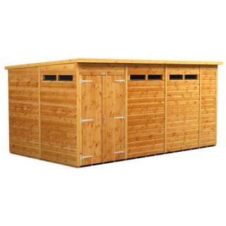14 x 8 Power Pent Double Door Security Shed