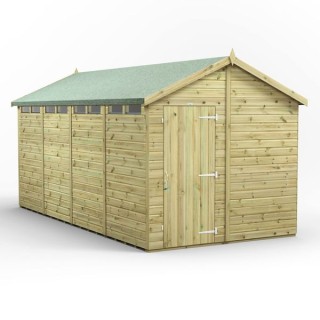 16x8 Premium Powersheds Security Apex