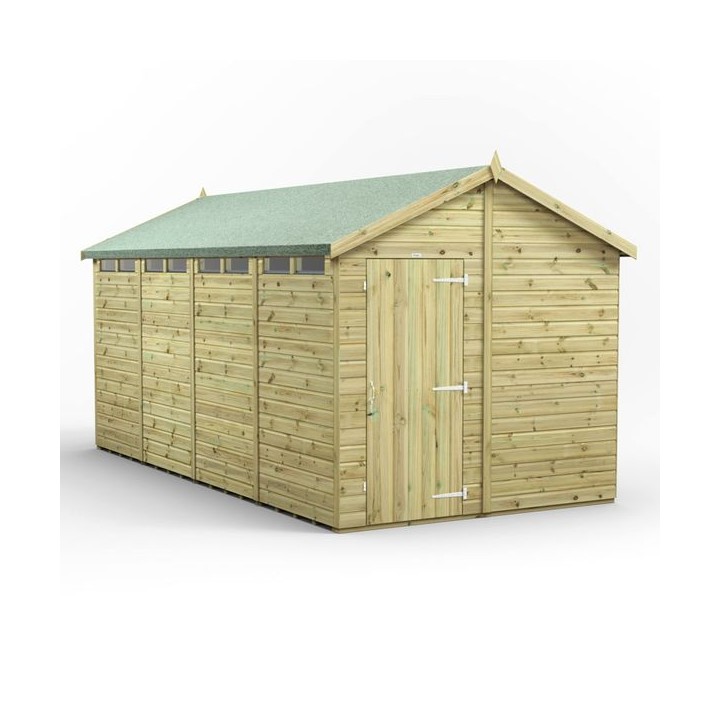 16x8 Premium Powersheds Security Apex