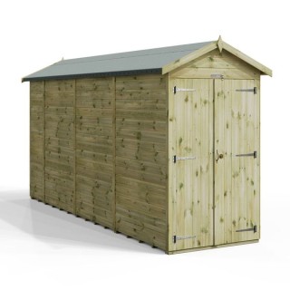14x4 Premium Powersheds Apex No Windows Double Doors