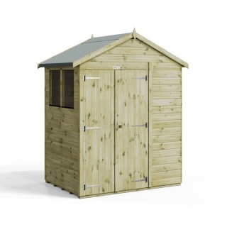 4x6 Premium Powersheds Apex Double Doors
