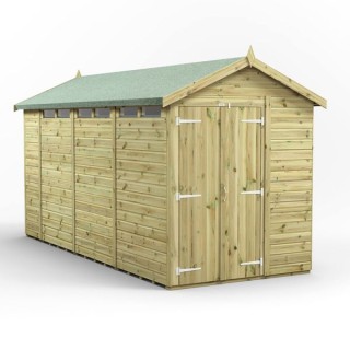 14x6 Premium Powersheds Security Apex Double Doors