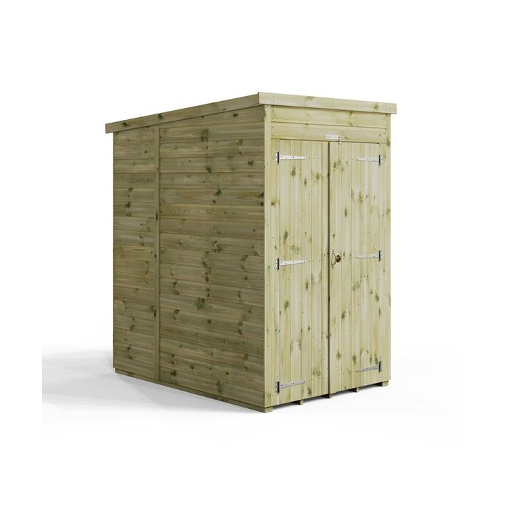 4x6 Premium Powersheds Pent No Windows Double Doors