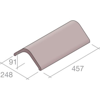 Marley Modern Ridge Roofing Tile Smooth Grey - Pallet of 140