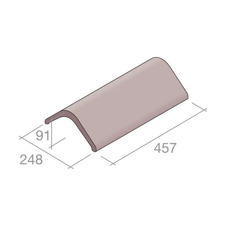 Marley Modern Ridge Roofing Tile Smooth Grey - Pallet of 140