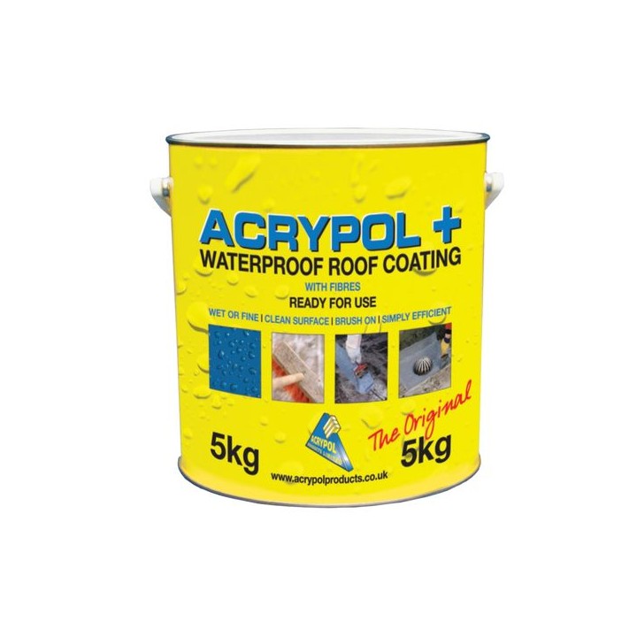 Acrypol + Waterproof Roof Coating 5kg Grey