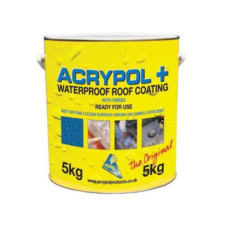Acrypol +  Waterproof Roof Coating 5kg Black