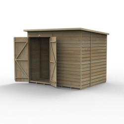 4LIFE Pent Shed 8 x 6 - No Windows - Double Door Installed