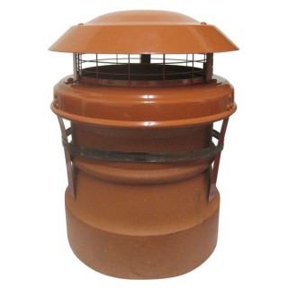 M.A.D Junior Chimney Cowl Strap Fix Terracotta 160mm x 310mm