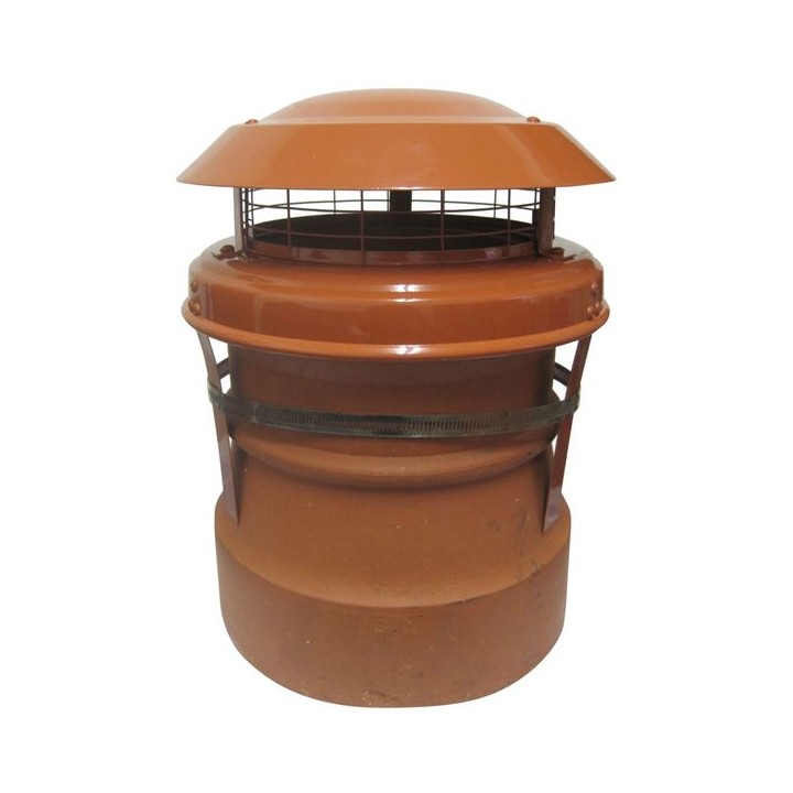 M.A.D Junior Chimney Cowl Strap Fix Terracotta 160mm x 310mm
