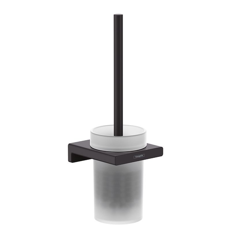 Hansgrohe AddStoris Toilet brush holder wall-mounted - Matt black   Matt Glass - 41752670