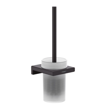 Hansgrohe AddStoris Toilet brush holder wall-mounted - Matt black   Matt Glass - 41752670