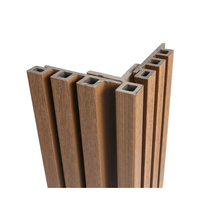 Ecoscape Spiced Oak Composite Slatted Cladding Corner Trim 3600mm