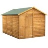 12 x 8 Power Overlap Apex Windowless Double Door Shed