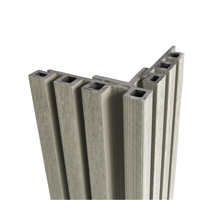 Ecoscape Silver Birch Composite Slatted Cladding Corner Trim 3600mm