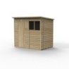 4LIFE Pent Shed 7 x 5 - Single Door - 2 Windows Installation