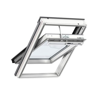 VELUX Electric Centre Pivot Roof Window White Painted Triple Glazed 1140mm x 1178mm GGL SK06 206621U