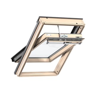 VELUX Electric Centre Pivot Roof Window Lacquered Pine 780mm x 1400mm GGL MK08 307021U