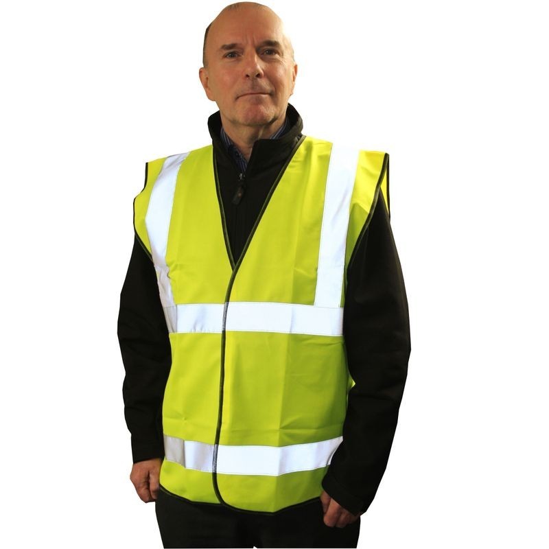 Armour Up HI-VIZ Yellow Safety Vest Large