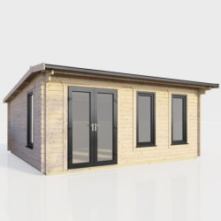 18 x 14 Power Apex Log Cabin Left Doors