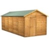 20 x 8 Power Overlap Apex Windowless Double Door Shed