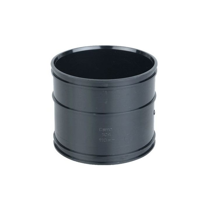 Wavin OsmaSoil D/SW double socket coupler 110mm black