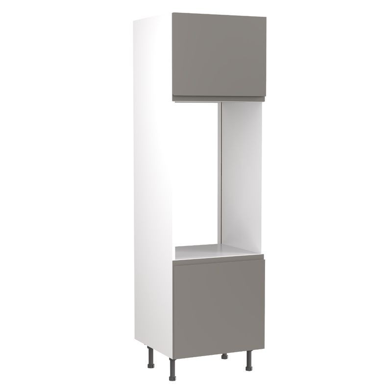 Flatpack Double Oven Tower J-pull Super Gloss Dust Grey 600mm - FKKJ0321 Flatpack Double Oven Tower J-pull Super Gloss Dust Grey 600mm - FKKJ0321